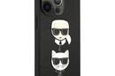 Karl Lagerfeld Saffiano Karl & Choupette Embossed Heads - Etui iPhone 13 Pro (czarny) - zdjęcie 4
