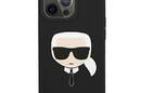 Karl Lagerfeld Silicone Ikonik Karl`s Head - Etui iPhone 13 Mini (czarny) - zdjęcie 1