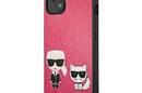 Karl Lagerfeld PU Leather Karl & Choupette Embossed - Etui iPhone 13 Mini (fuksja) - zdjęcie 2