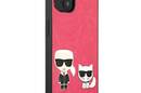 Karl Lagerfeld PU Leather Karl & Choupette Embossed - Etui iPhone 13 Mini (fuksja) - zdjęcie 4