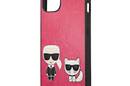 Karl Lagerfeld PU Leather Karl & Choupette Embossed - Etui iPhone 13 Mini (fuksja) - zdjęcie 6