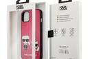Karl Lagerfeld PU Leather Karl & Choupette Embossed - Etui iPhone 13 Mini (fuksja) - zdjęcie 8