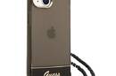 Guess Translucent Pearl Strap - Etui iPhone 14 Plus (czarny) - zdjęcie 3