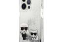 Karl Lagerfeld Liquid Glitter Karl & Choupette - Etui iPhone 13 Pro Max (srebrny) - zdjęcie 2