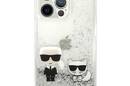 Karl Lagerfeld Liquid Glitter Karl & Choupette - Etui iPhone 13 Pro Max (srebrny) - zdjęcie 3