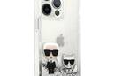 Karl Lagerfeld Liquid Glitter Karl & Choupette - Etui iPhone 13 Pro Max (srebrny) - zdjęcie 4