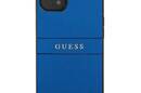 Guess Saffiano Metal Logo Stripes - Etui iPhone 13 mini (niebieski) - zdjęcie 3