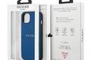 Guess Saffiano Metal Logo Stripes - Etui iPhone 13 mini (niebieski) - zdjęcie 8