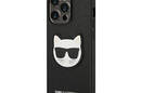 Karl Lagerfeld Saffiano Choupette Head Patch Case - Etui iPhone 14 Pro Max (czarny) - zdjęcie 2