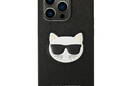 Karl Lagerfeld Saffiano Choupette Head Patch Case - Etui iPhone 14 Pro Max (czarny) - zdjęcie 3