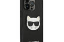 Karl Lagerfeld Saffiano Choupette Head Patch Case - Etui iPhone 14 Pro Max (czarny) - zdjęcie 4