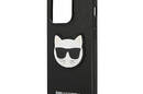 Karl Lagerfeld Saffiano Choupette Head Patch Case - Etui iPhone 14 Pro Max (czarny) - zdjęcie 6