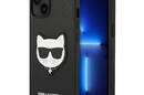 Karl Lagerfeld Saffiano Choupette Head Patch Case - Etui iPhone 14 Plus (czarny) - zdjęcie 1