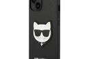 Karl Lagerfeld Saffiano Choupette Head Patch Case - Etui iPhone 14 Plus (czarny) - zdjęcie 2