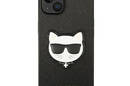 Karl Lagerfeld Saffiano Choupette Head Patch Case - Etui iPhone 14 Plus (czarny) - zdjęcie 3
