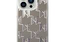 Karl Lagerfeld Monogram Liquid Glitter - Etui iPhone 14 Pro Max (srebrny) - zdjęcie 3