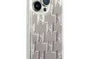 Karl Lagerfeld Monogram Liquid Glitter - Etui iPhone 14 Pro (srebrny) - zdjęcie 4