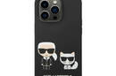 Karl Lagerfeld Liquid Silicone Karl & Choupette MagSafe - Etui iPhone 14 Pro (czarny) - zdjęcie 3