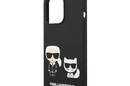 Karl Lagerfeld Liquid Silicone Karl & Choupette MagSafe - Etui iPhone 14 Pro (czarny) - zdjęcie 6