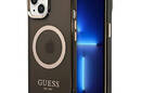 Guess Gold Outline Translucent MagSafe - Etui iPhone 14 (czarny) - zdjęcie 1