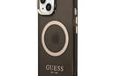 Guess Gold Outline Translucent MagSafe - Etui iPhone 14 (czarny) - zdjęcie 2