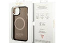 Guess Gold Outline Translucent MagSafe - Etui iPhone 14 (czarny) - zdjęcie 8