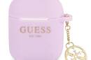 Guess 4G Charms Silicone Case  - Etui AirPods (Purple) - zdjęcie 1