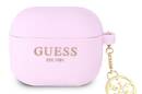 Guess 4G Charms Silicone Case  - Etui AirPods 3 (Purple) - zdjęcie 1