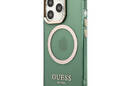 Guess Gold Outline Translucent MagSafe - Etui iPhone 13 Pro (zielony) - zdjęcie 2