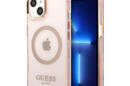 Guess Gold Outline Translucent MagSafe - Etui iPhone 13 (r - zdjęcie 1