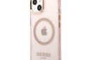Guess Gold Outline Translucent MagSafe - Etui iPhone 13 (r - zdjęcie 2