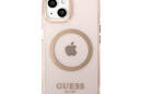 Guess Gold Outline Translucent MagSafe - Etui iPhone 13 (r - zdjęcie 3