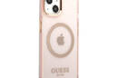 Guess Gold Outline Translucent MagSafe - Etui iPhone 13 (r - zdjęcie 4