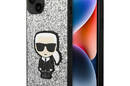 Karl Lagerfeld Glitter Flakes Ikonik - Etui iPhone 14 Plus (srebrny) - zdjęcie 1