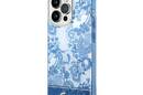 Guess Porcelain Collection - Etui iPhone 14 Pro (niebieski) - zdjęcie 2