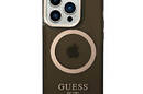 Guess Gold Outline Translucent MagSafe - Etui iPhone 14 Pro Max (czarny) - zdjęcie 3