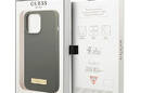 Guess Silicone Logo Plate MagSafe - Etui iPhone 13 Pro Max (szary) - zdjęcie 8