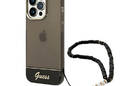Guess Translucent Pearl Strap - Etui iPhone 14 Pro Max (czarny) - zdjęcie 1