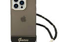 Guess Translucent Pearl Strap - Etui iPhone 14 Pro Max (czarny) - zdjęcie 2