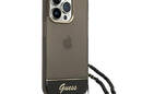 Guess Translucent Pearl Strap - Etui iPhone 14 Pro Max (czarny) - zdjęcie 3