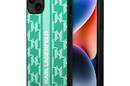 Karl Lagerfeld Monogram Stripe - Etui iPhone 14 Plus (zielony) - zdjęcie 1