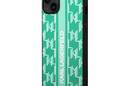 Karl Lagerfeld Monogram Stripe - Etui iPhone 14 Plus (zielony) - zdjęcie 2