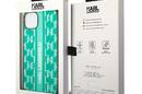 Karl Lagerfeld Monogram Stripe - Etui iPhone 14 Plus (zielony) - zdjęcie 8