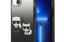 Karl Lagerfeld Gradient Ikonik Karl & Choupette - Etui iPhone 13  mini (czarny) - zdjęcie 1
