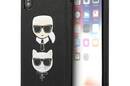 Karl Lagerfeld Saffiano Karl & Choupette Heads - Etui iPhone Xs / X (czarny) - zdjęcie 1