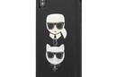 Karl Lagerfeld Saffiano Karl & Choupette Heads - Etui iPhone Xs / X (czarny) - zdjęcie 2
