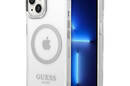 Guess Metal Outline MagSafe - Etui iPhone 14 Plus (przezroczysty / srebrny) - zdjęcie 1