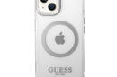 Guess Metal Outline MagSafe - Etui iPhone 14 Plus (przezroczysty / srebrny) - zdjęcie 3