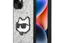Karl Lagerfeld NFT Glitter Choupette Patch - Etui iPhone 14 Plus (srebrny) - zdjęcie 1