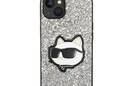Karl Lagerfeld NFT Glitter Choupette Patch - Etui iPhone 14 Plus (srebrny) - zdjęcie 3